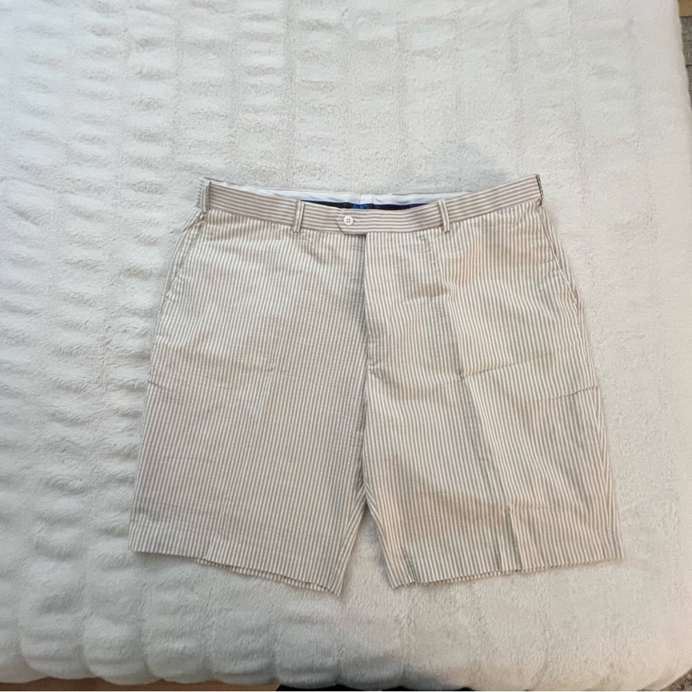 Bocaccio golf men’s seersucker striped shorts